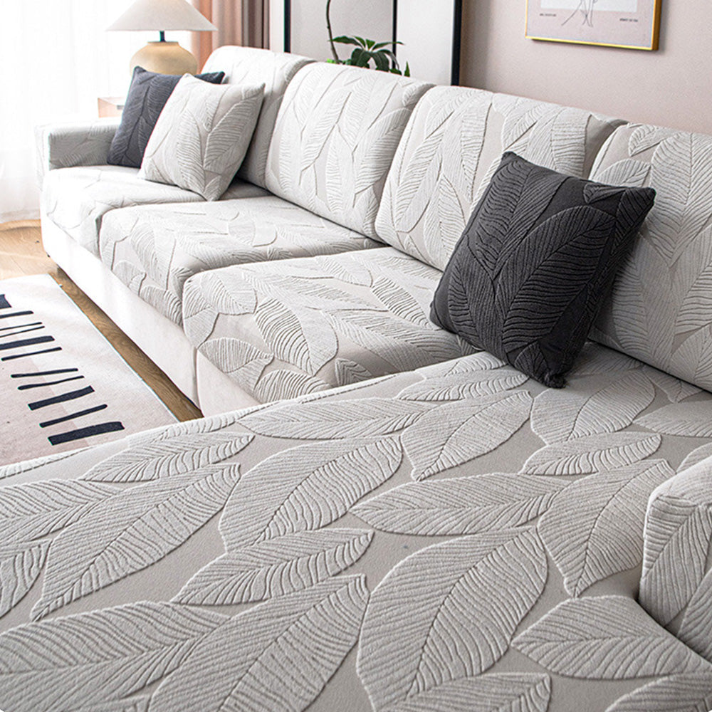 Norvo | Vanntett SofaCover med Tropisk Bladmønster – Elastisk og Ripesikker – Full Beskyttelse for Sofaer