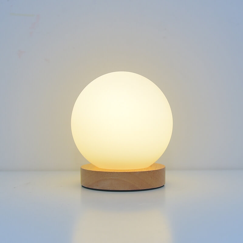Norvo | Moderne Minimalistisk Rund USB Oppladbar LED Nattlampe Bordlampe