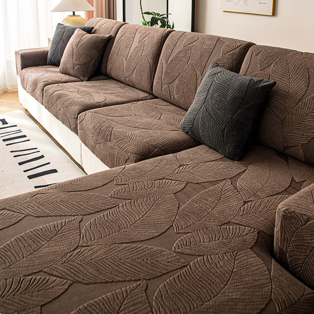 Norvo | Vanntett SofaCover med Tropisk Bladmønster – Elastisk og Ripesikker – Full Beskyttelse for Sofaer