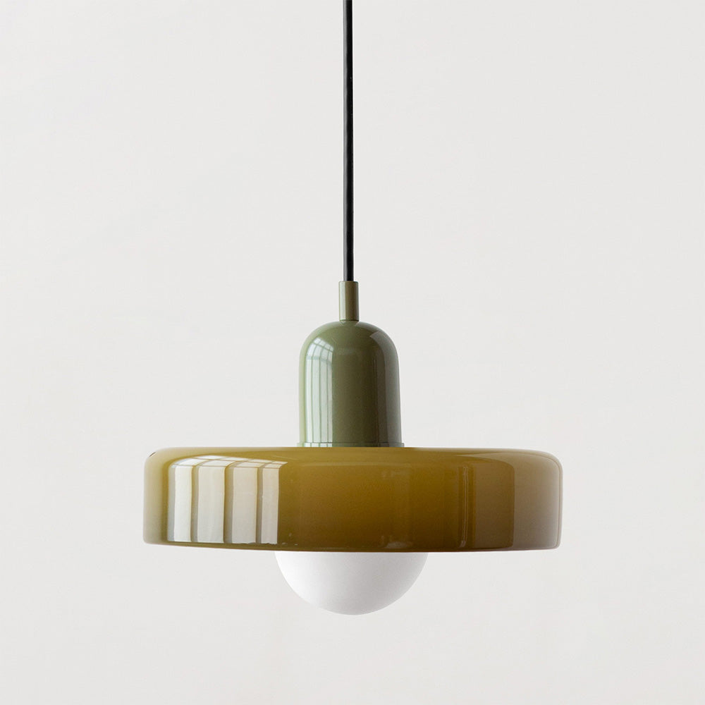 Norvo | Farget Glass Pendellampe – Elegant Bauhaus-Stil Hengelampe for Stue & Spisestue