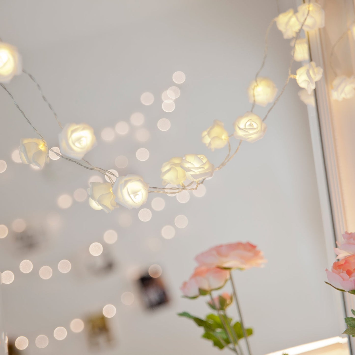 Norvo | 30 LED Rose Fe Fairy Lights varm hvit