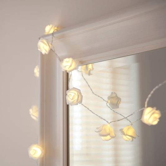 Norvo | 30 LED Rose Fe Fairy Lights varm hvit