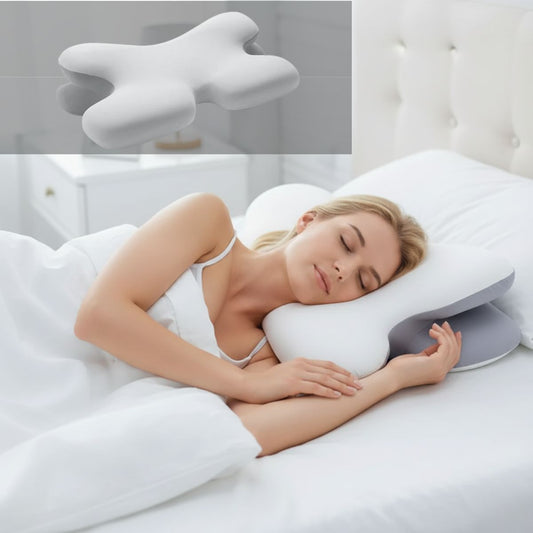 Norvo | Side Sleeper Pillow | Ergonomisk Minne Skum for Nakke Smerte Lindring & Behagelig Søvn | Beste Puter for Ryggsmerte