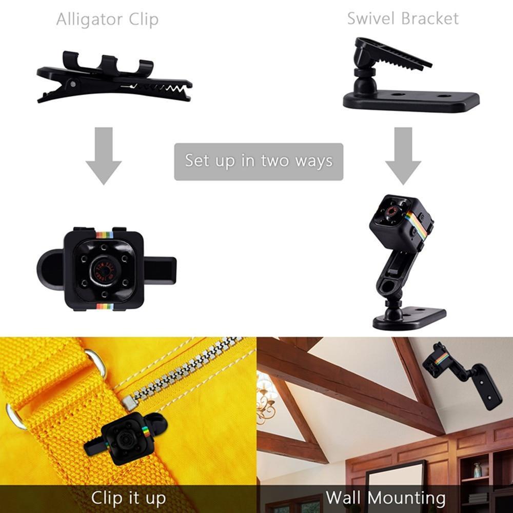 Norvo | Mi Kamera HD 1080P liten cam Sensor Natt Syn Camcorder Micro video Kamera DVR DV Bevegelsesopptaker Camcorder SQ 11