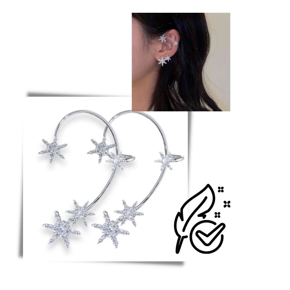 Et par Zirconia clip-on mote øredobber