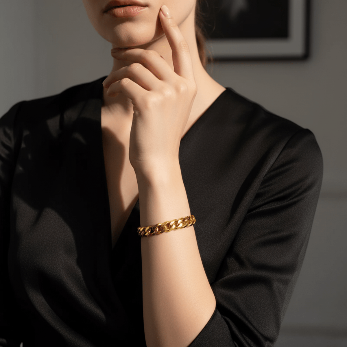 Norvo | Armored Chain Rustfritt Stål Armbånd med Justerbart Design