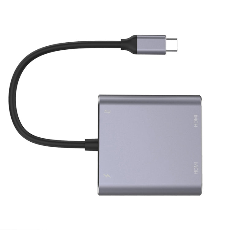 Norvo | 4 i 1 Type-C til Dual HDMI + USB + Type-C HUB Adapter