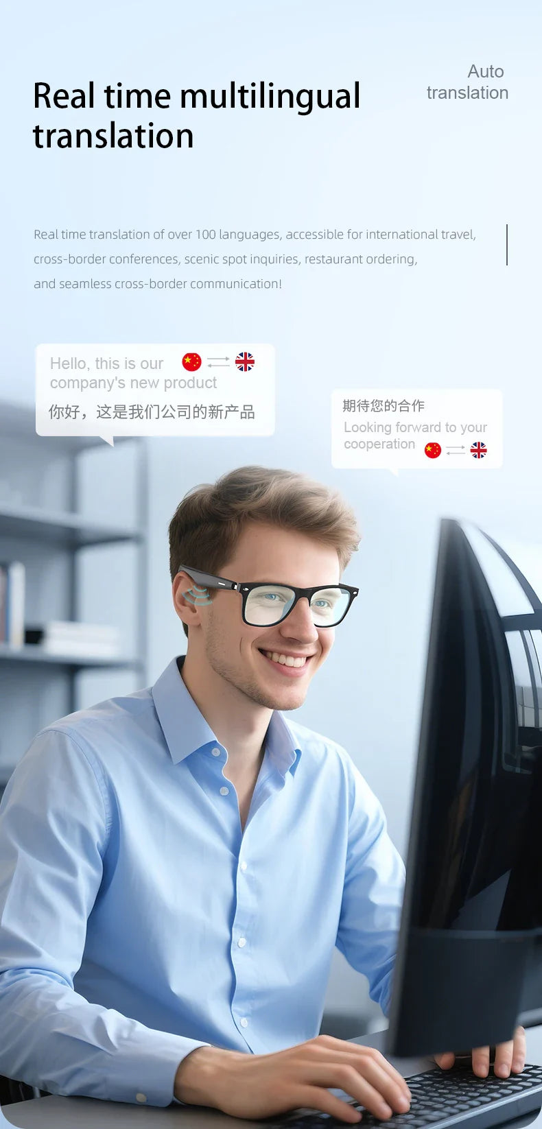 Norvo | Smart AI Oversettelses Solbriller