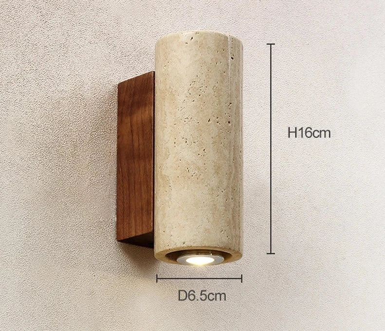 Norvo | Moderne Naturlig LED Vegglampe laget av Travertin