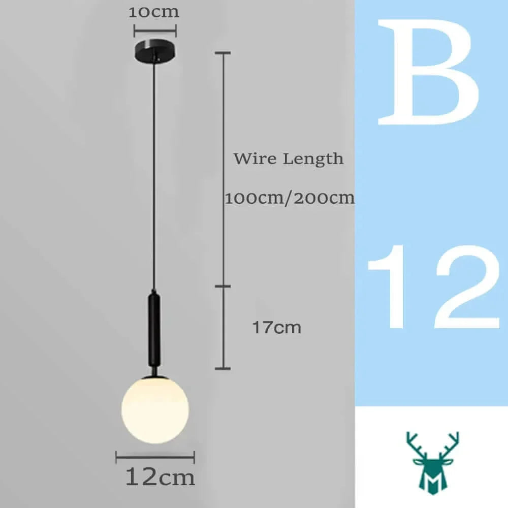 Norvo | Mid-Century Moderne Glass Ball Pendel Lys