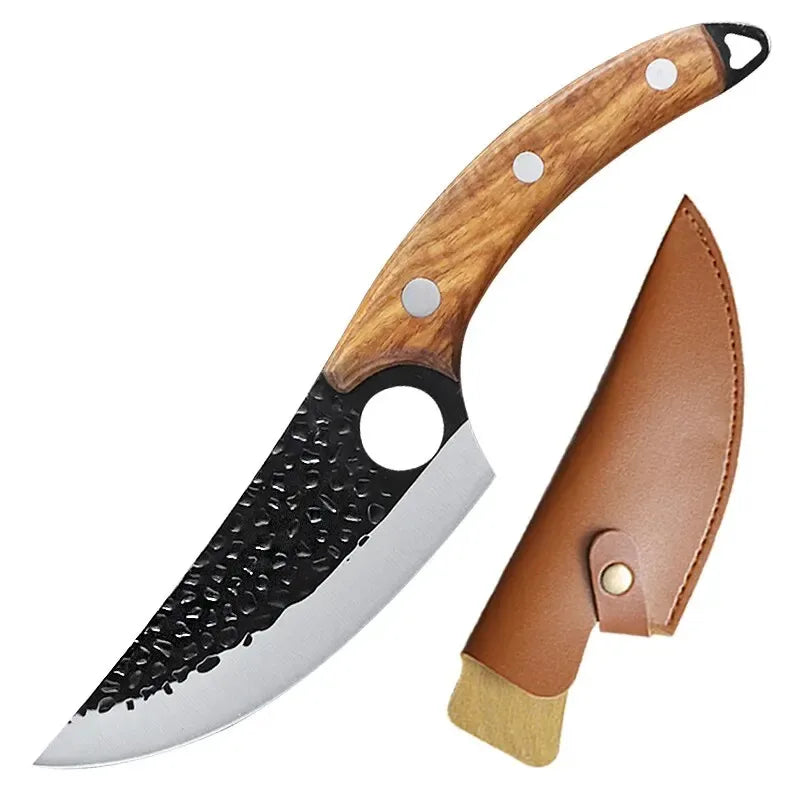 Norvo | Håndlaget smedkniv-sett – Profesjonelle slakter-, utbeining-, kokke- og grønnsakskniver til husholdnings- og kokkebruk