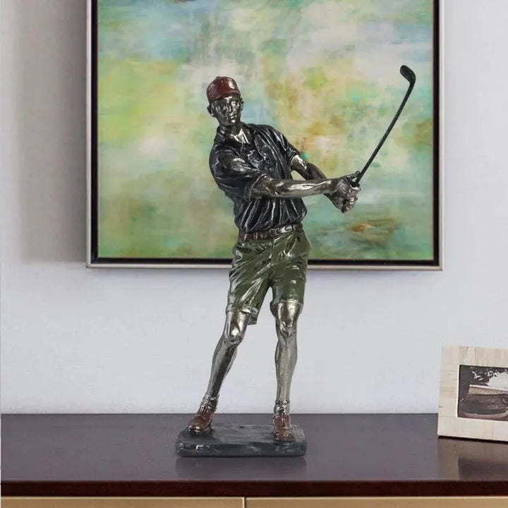 Norvo Statuer Skulptur, Kreativ Golfer Figuriner Hjem Dekor, Spiller Kunstfigur Skrivebords Dekorasjoner, Samleobjekt Gave Håndverk, De