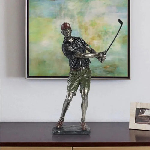 Norvo Statuer Skulptur, Kreativ Golfer Figuriner Hjem Dekor, Spiller Kunstfigur Skrivebords Dekorasjoner, Samleobjekt Gave Håndverk, De