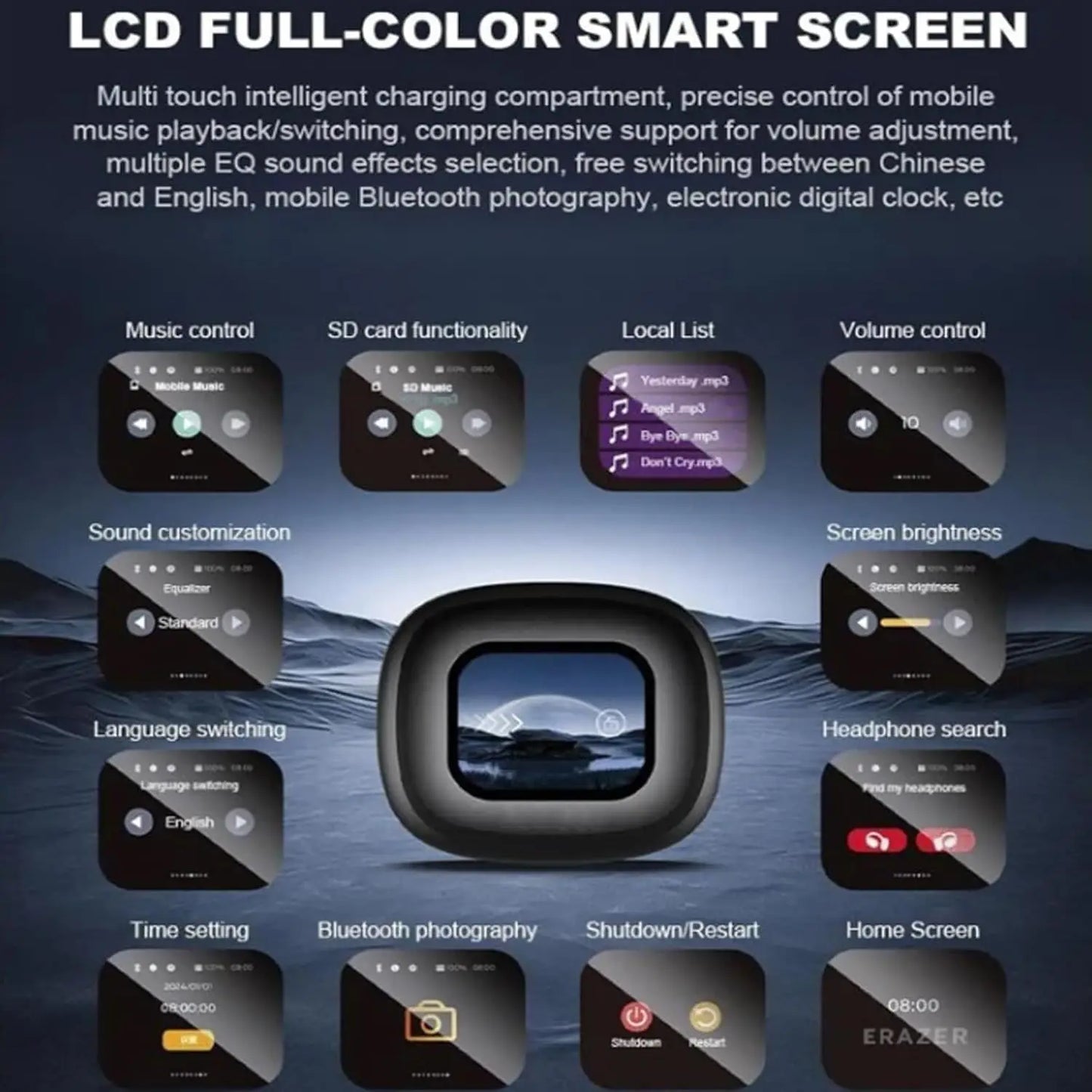 Norvo | Sanntid Oversettelse Ørepropper med LCD Berøring – Lexora