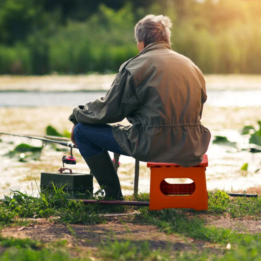 Norvo | Sammenleggbart Trinnstykke med Håndtak | Lettvekt. Holdbar & Plassbesparende for Kjøkken. Bad. Kontor & Utendørs Bruk