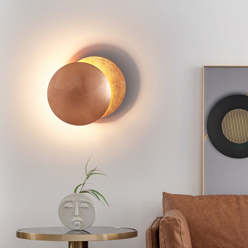 Norvo | SolGlow Solformørkelse LED Vegglampe | Moderne Stemningslampe | Elegant Vegglampe for Stue & Soverom