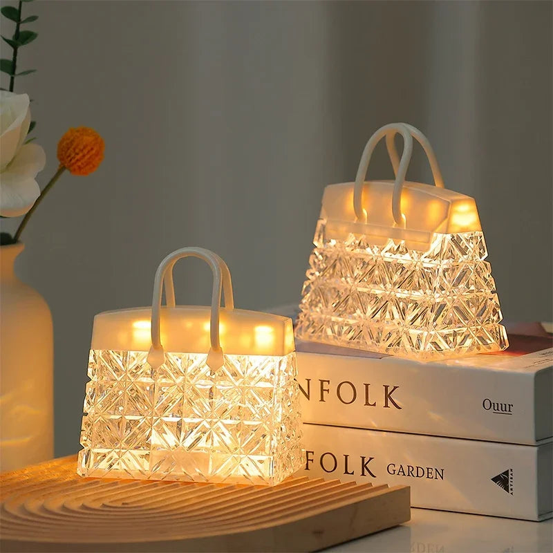 Norvo | CrystalBag | Kreativ akryl nattlampe i håndveskeform