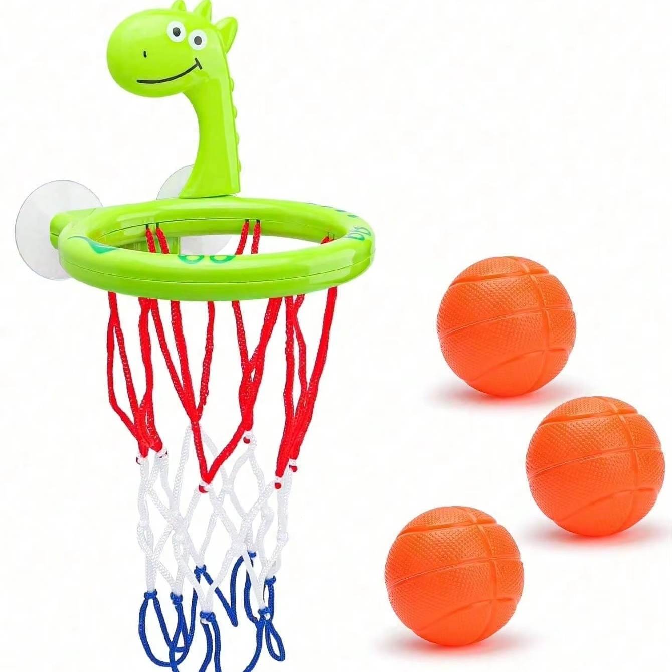 Norvo | Dinosaur Bad Basketball Ring Lekesett for Småbarn med Tre Kuler