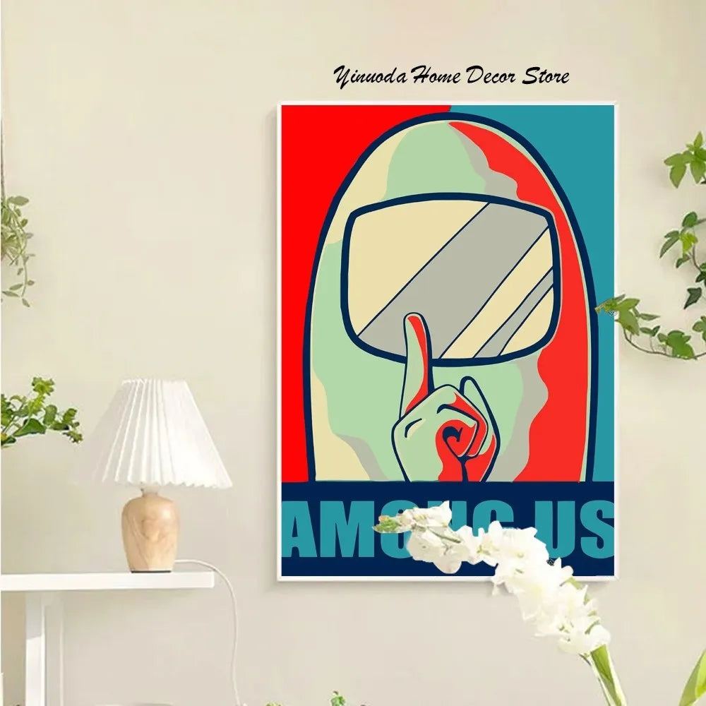 Norvo Among Us Plakat Veggkunst Hjemmeinnredning Rominnredning Digital Maleri Stue Restaurant Kjøkken Kunst