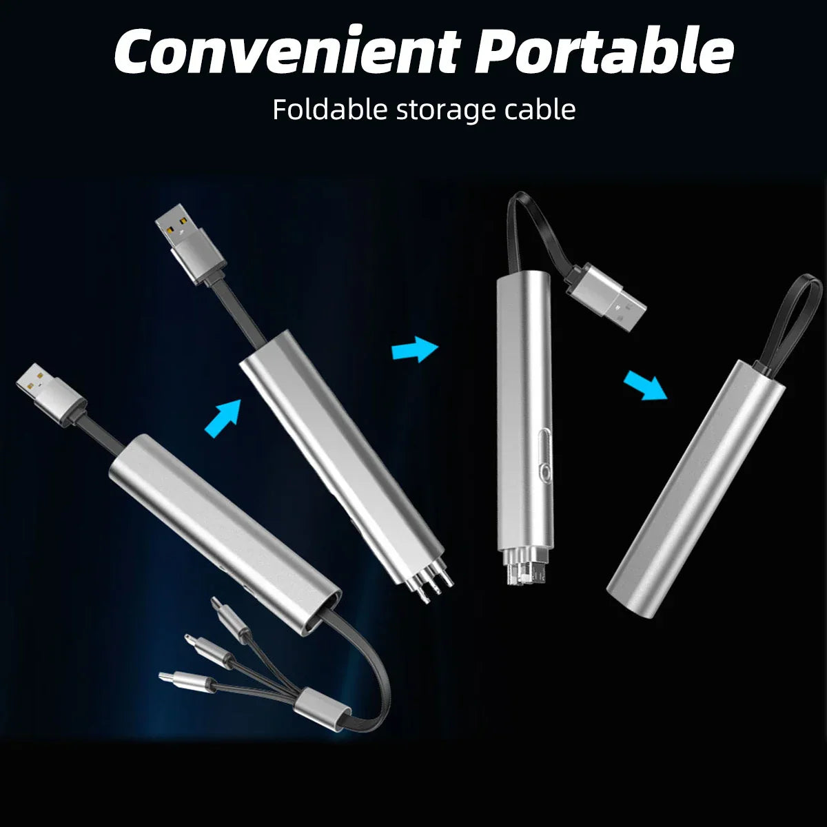 Norvo | 3i1 Metall Anti-Ripe Rask USB Smart Lading Kabel