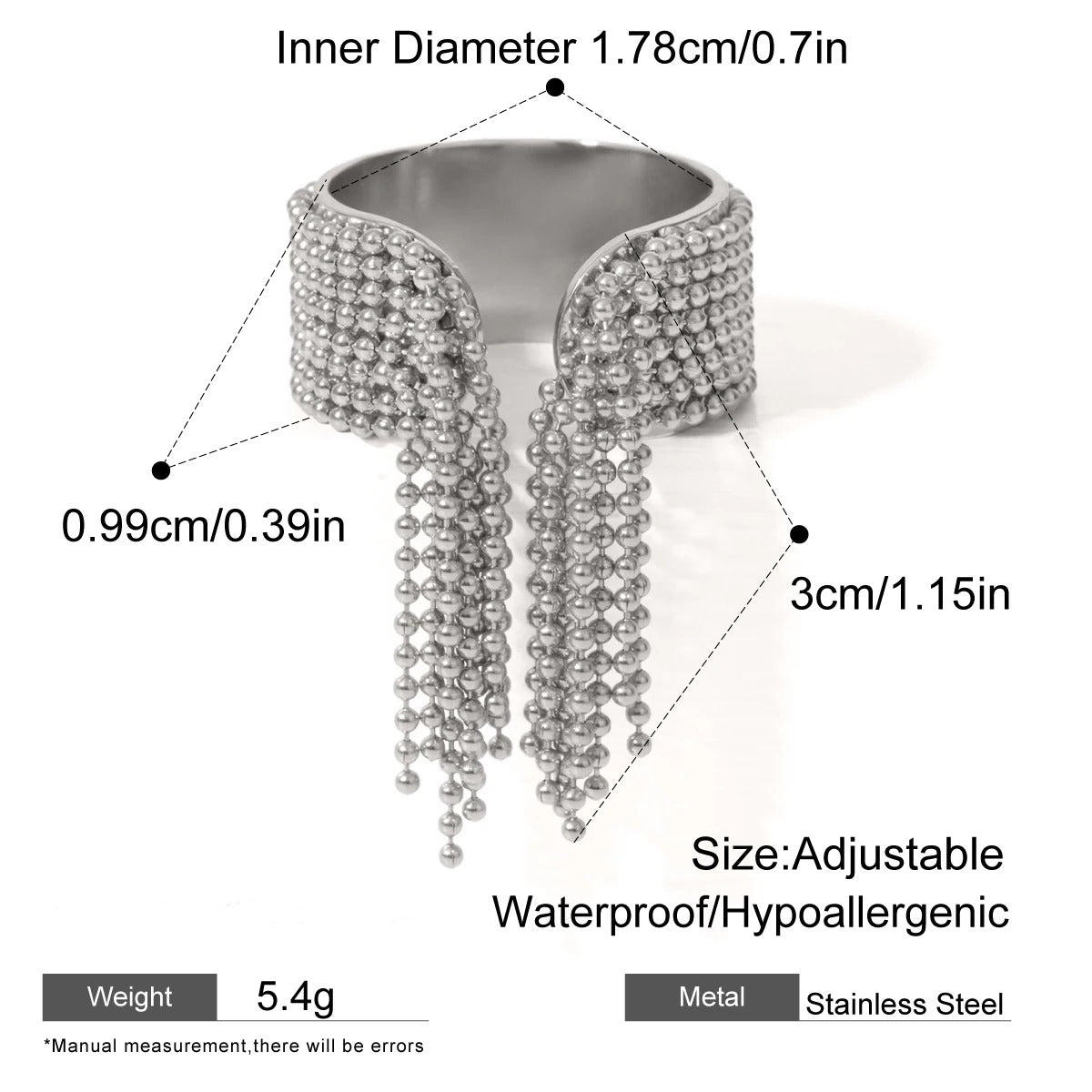 Norvo | 18K Gull Tussel Statement Justerbar Ring