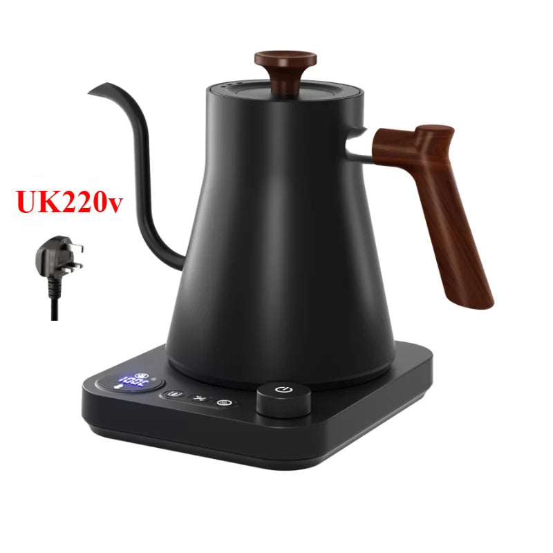 Norvo | 1200W Intelligent Elektrisk Vannkoker - Goose Neck Hånd Brygget Kaffe-kanne for Melkepulver & Presis Brygging