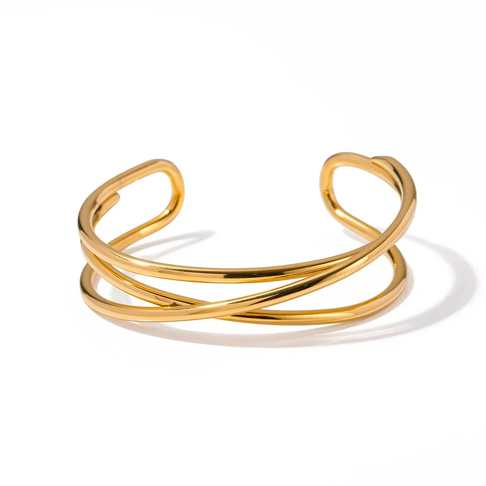 Norvo | 18k Flettet Trio Armring Cuff Armbånd