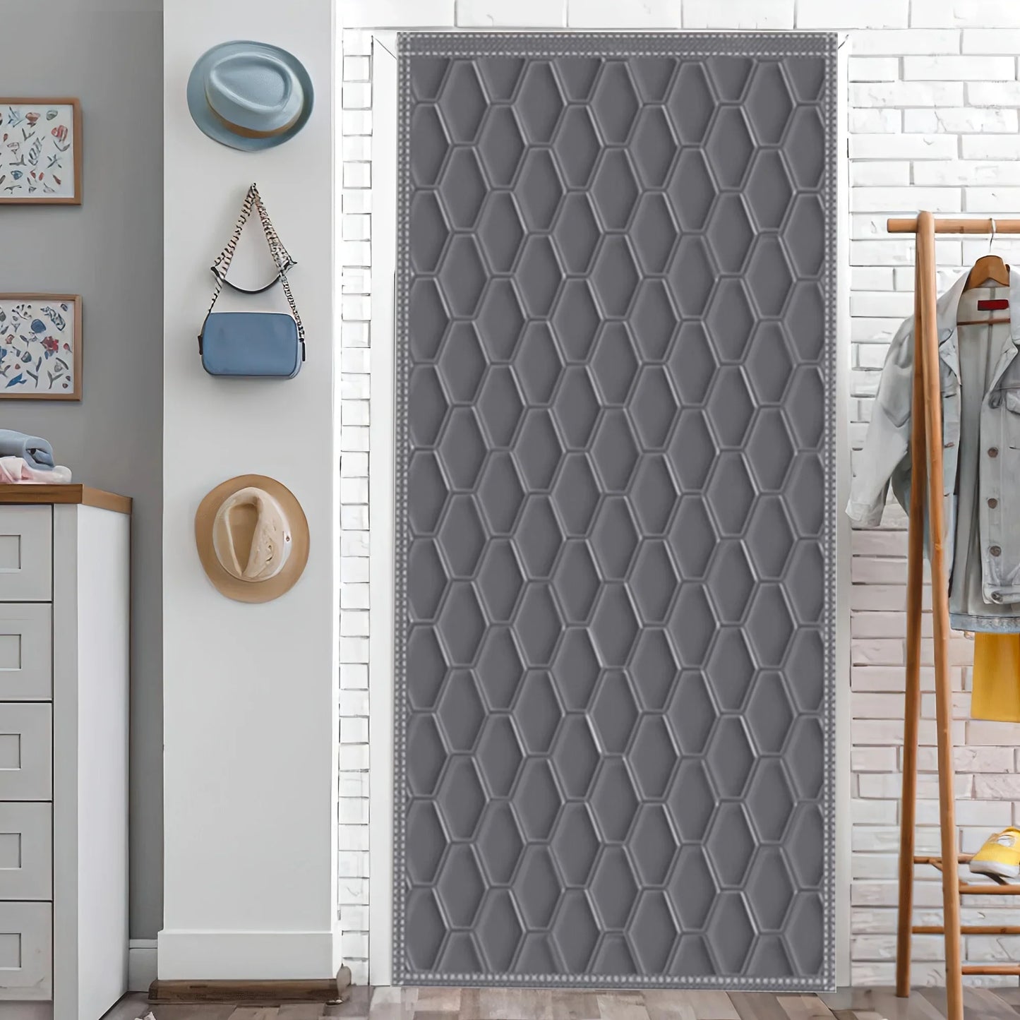 Norvo | ThermoHaven Vinterdør Gardin | Kald- og Lydbeskyttelse | Varmeisolerende & Ugjennomsiktig | Ideell for Hjemmet