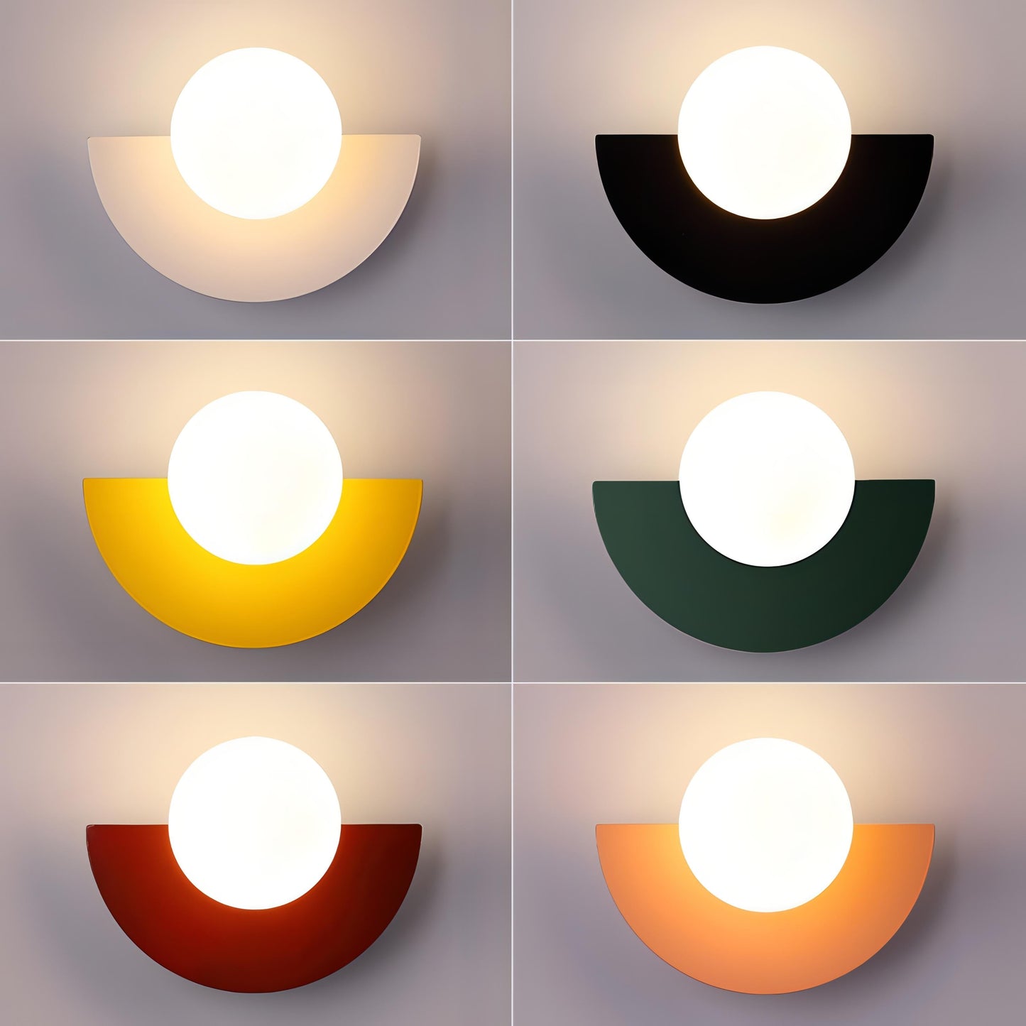 Norvo | Nordic Semicircle Vegglampe - Moderne LED Armatur for Stue, Soverom & Gangbelysning