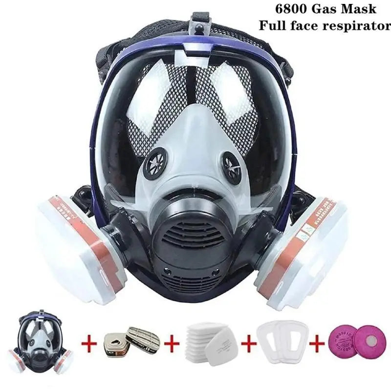 Norvo | Full Face Respirator Maske med Antidugg Linse og Industrielle Gassfiltre