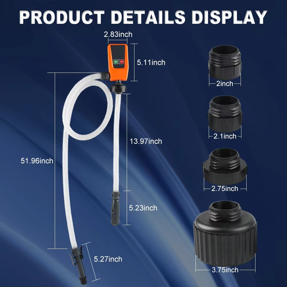 Norvo | Advanced 3.2GPM Auto-stop DC 12V fuel transfer pump with leak protection & 4-tank adapter