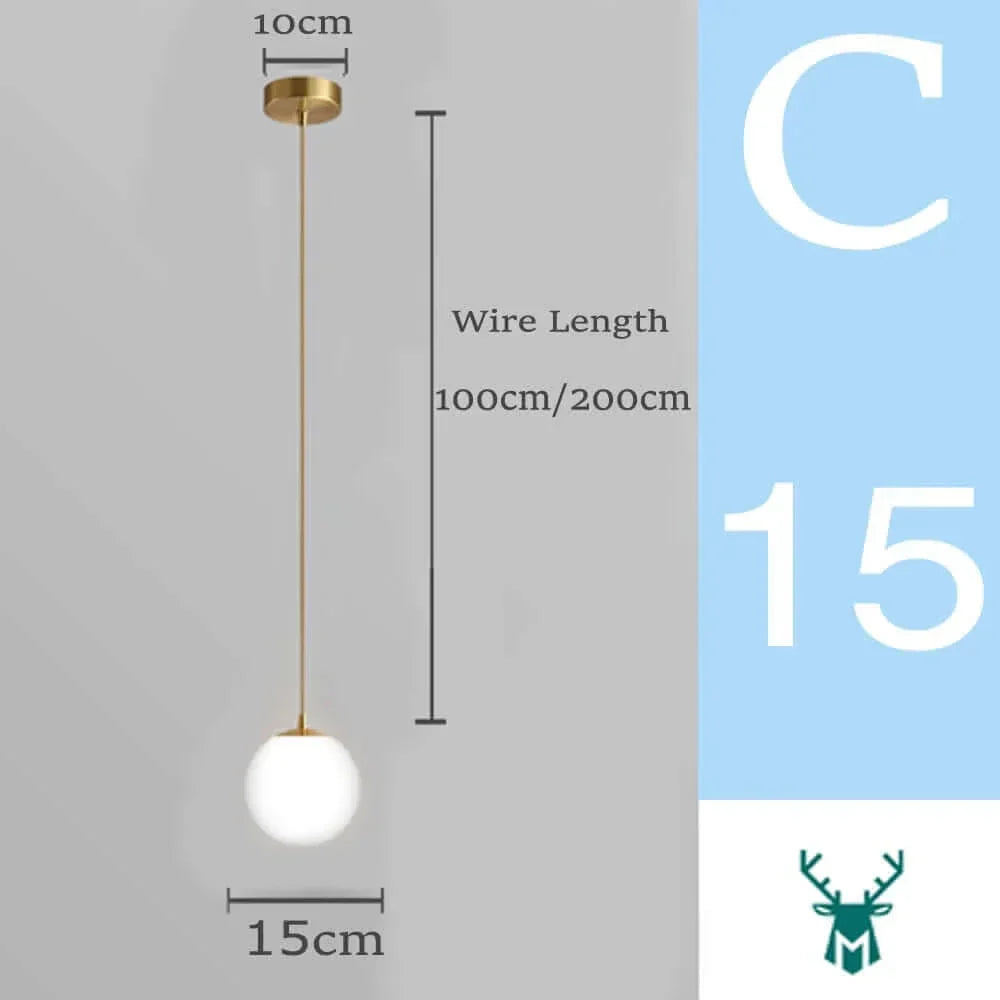 Norvo | Mid-Century Moderne Glass Ball Pendel Lys