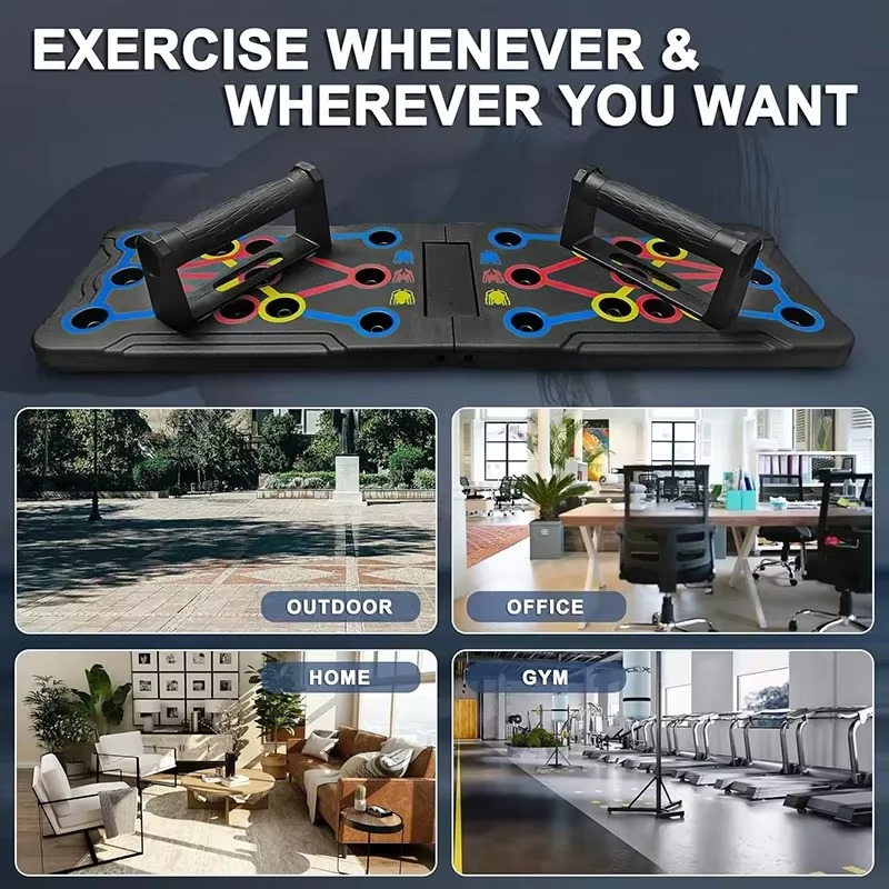 Norvo | Bærbar Sammenleggbar Push Up Brett for Helkropp Hjemmetrening