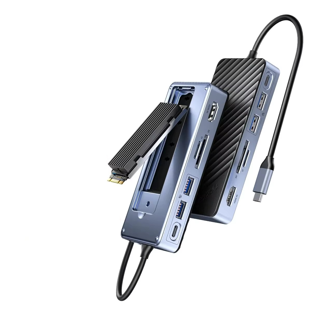 Norvo | Ultimat USB-C Laptop Dockingstasjon med Integrert SSD Kabinett