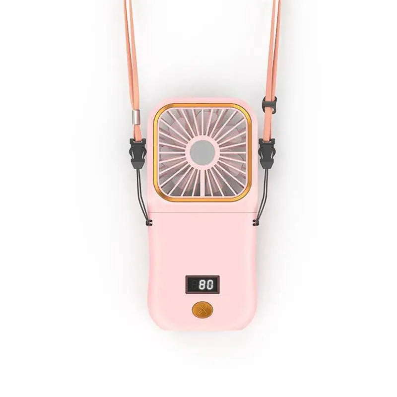 Norvo | Airlio Sammenleggbar USB Vifte 3000mAh | 4-Nivå Luftkjøler | Hånd-, Bord- & Nakkevifte | Power Bank Funksjon | 180° Roterbar