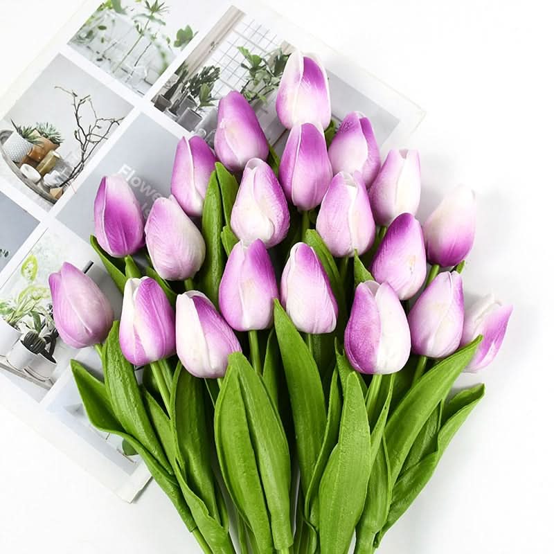 Norvo | Kunstig Tulipanbukett med Realistiske Livaktige Blomster