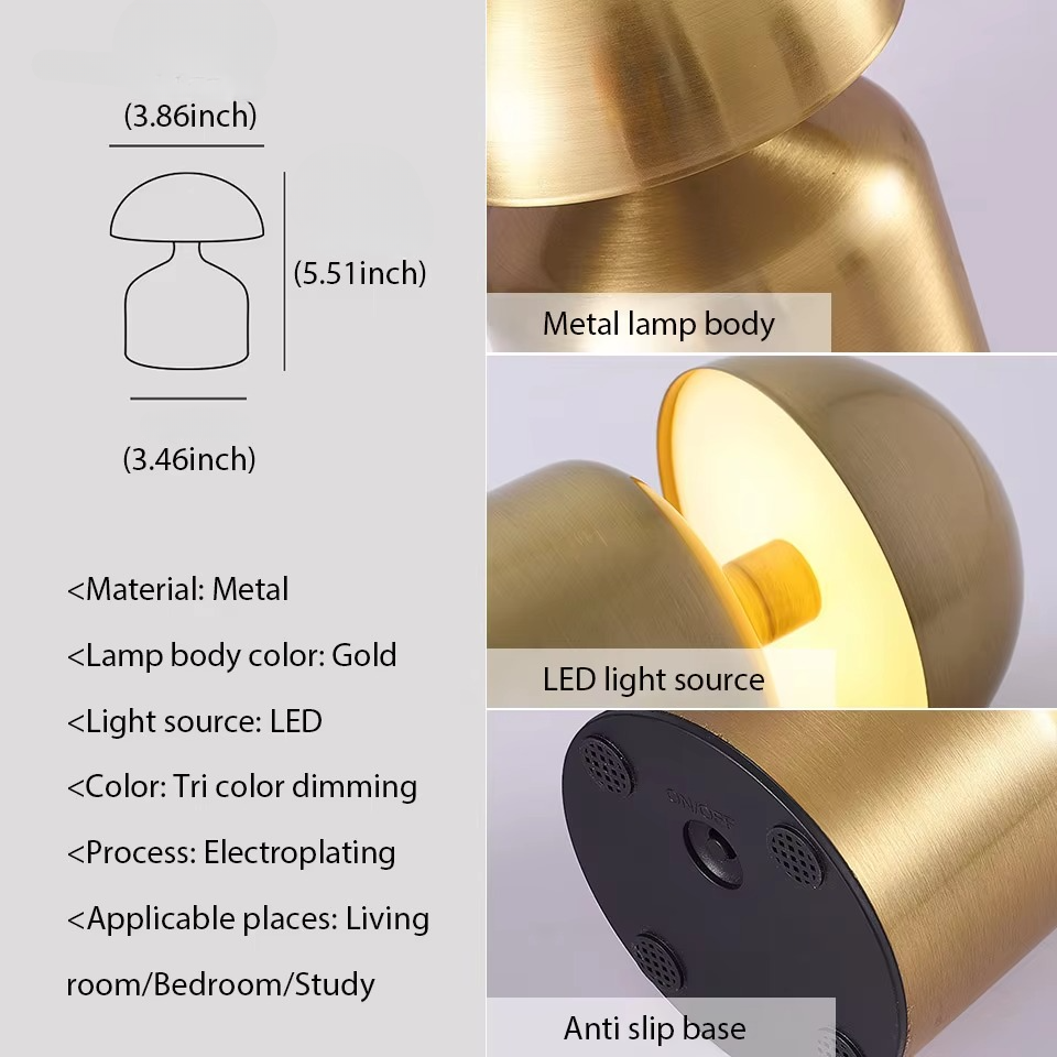 Norvo | Allsidig LED Berørings Nattbordlampe - 3-Farge Dimmbar Nattlys