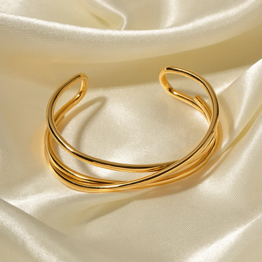 Norvo | 18k Flettet Trio Armring Cuff Armbånd