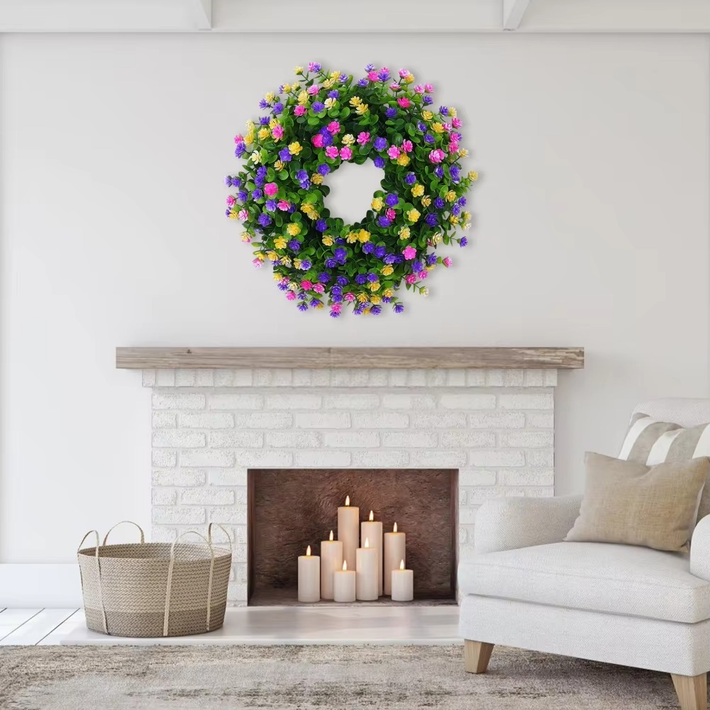 Norvo | Kunstnerisk Blomsterkrans for Frontdør, Vindu og Sesongbasert Hjemmedekorasjon