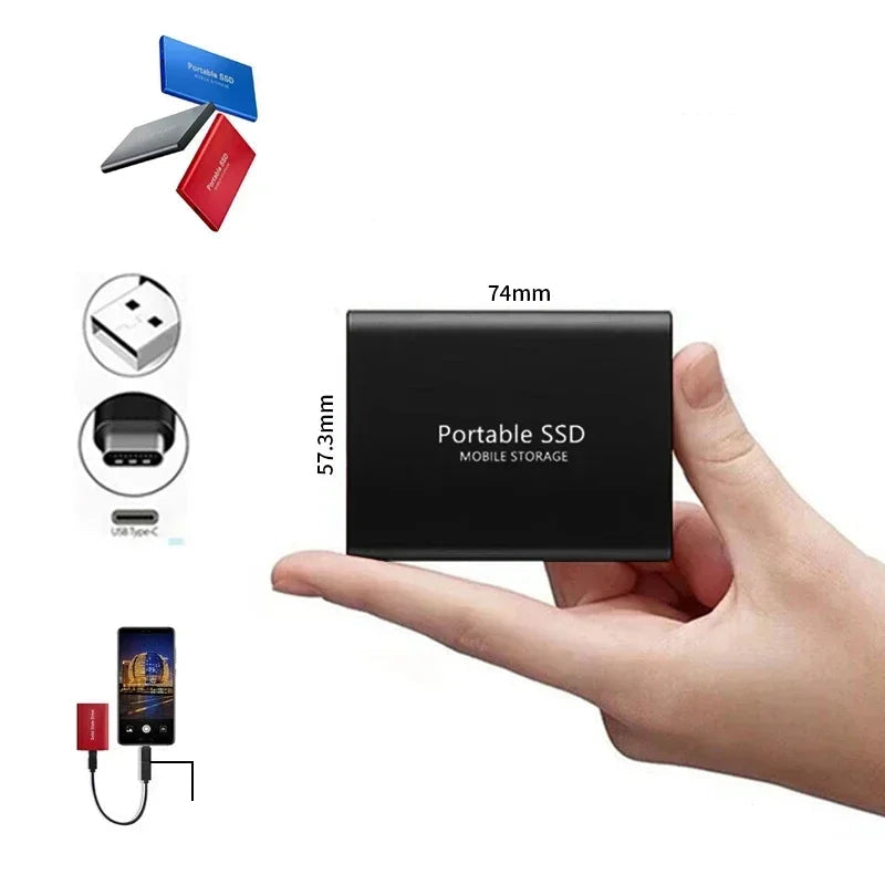 Norvo | Speedora Ultra Ekstern SSD | USB 3.1 Type-C | Opptil 1000 MB/s | 500 GB / 1 TB / 2 TB | Kompakt & Støtbestandig