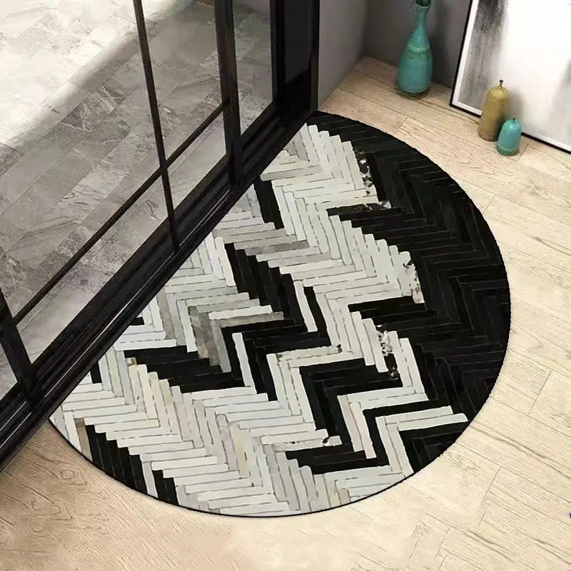 Norvo | AquaSoft Super Absorbent Badmatte – Rutsjebeskyttet Halvsirkel Badmatte for Maksimal Komfort