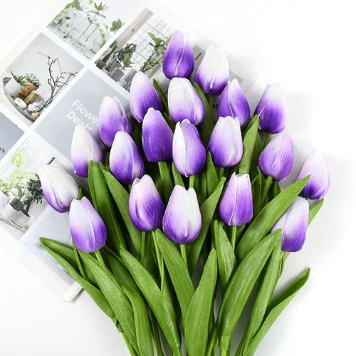 Norvo | Kunstig Tulipanbukett med Realistiske Livaktige Blomster
