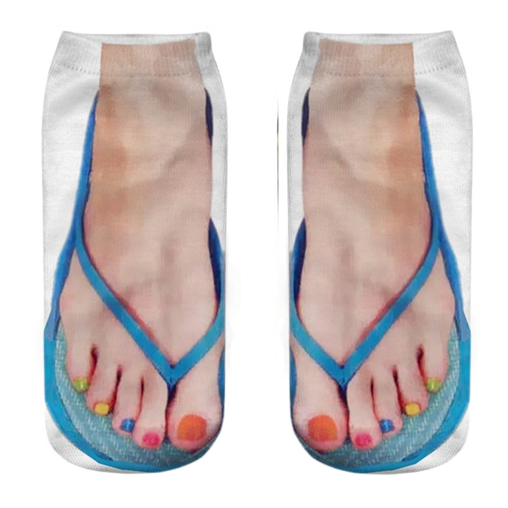 Norvo | 3D Trykt Morsomme Kreative Ankelsokker