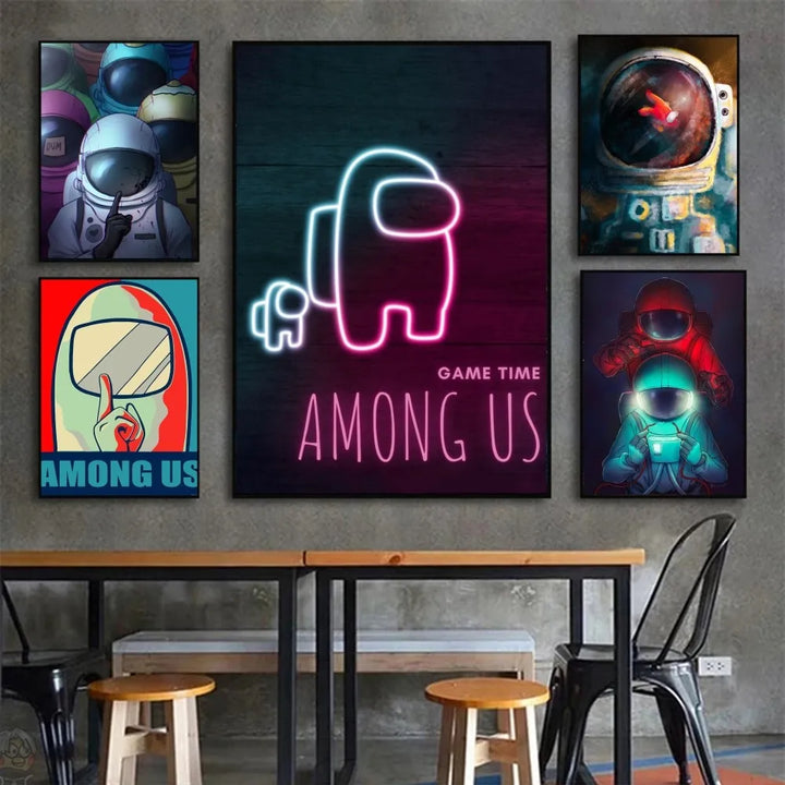 Norvo Among Us Plakat Veggkunst Hjemmeinnredning Rominnredning Digital Maleri Stue Restaurant Kjøkken Kunst