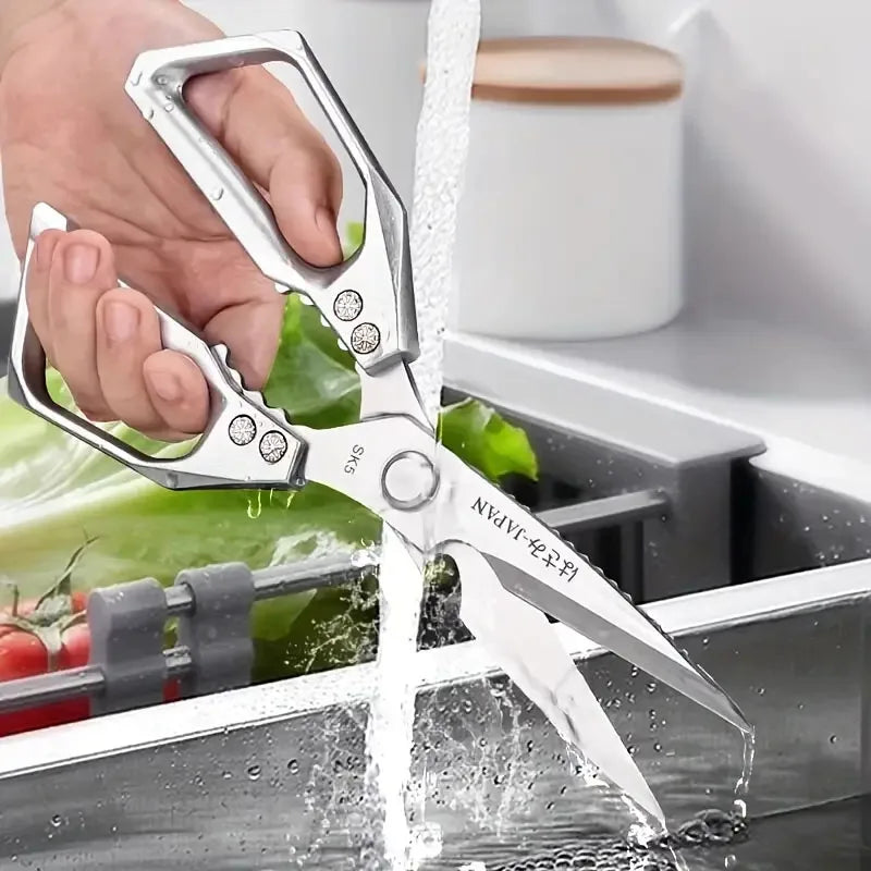 Norvo | Multifunksjonelle kjøkkensaks | Rustfritt stål SK5 | For kjøtt, fisk & grønnsaker | Ergonomisk håndtak