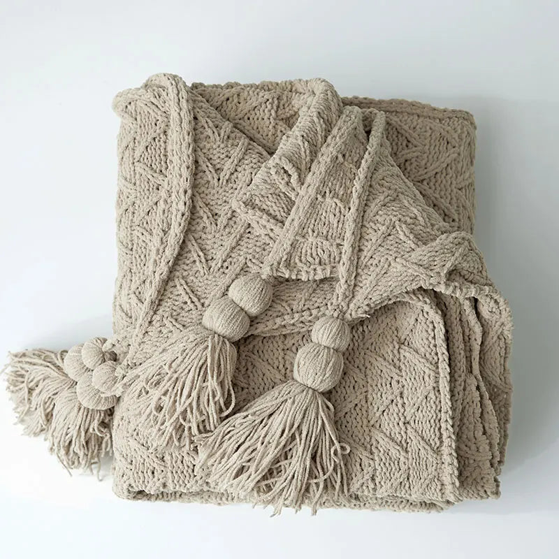 HeartCozy Blanket – Luxe Chenille Blanket with Heart Fringes Norvo