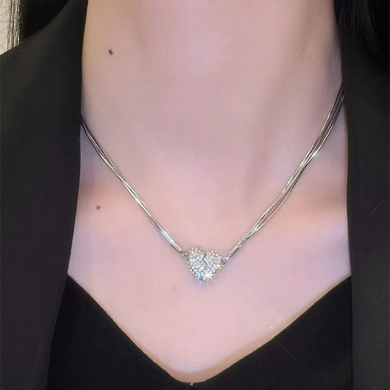 Norvo | Ice Love Magnetisk Zirkon Hjerte Smykke