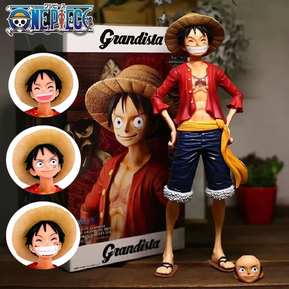 Selvsikker Smiley Luffy Ansiktsbyttende Anime Figur - 11-tommers Action Dukke Modell for Samlere og Fans
