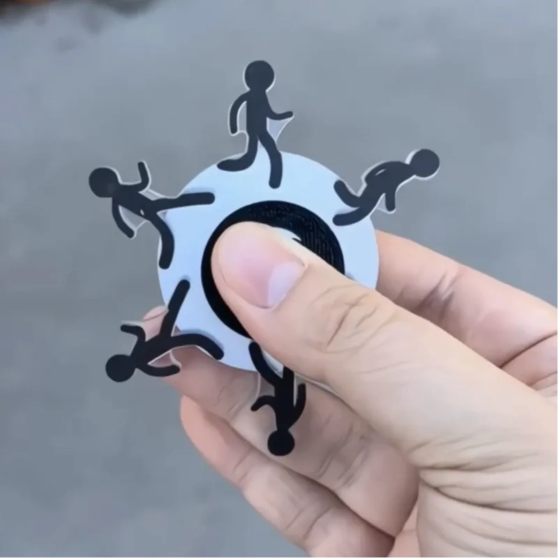 Norvo | Løpende Strekmann Optisk Illusjon Fidget Spinner