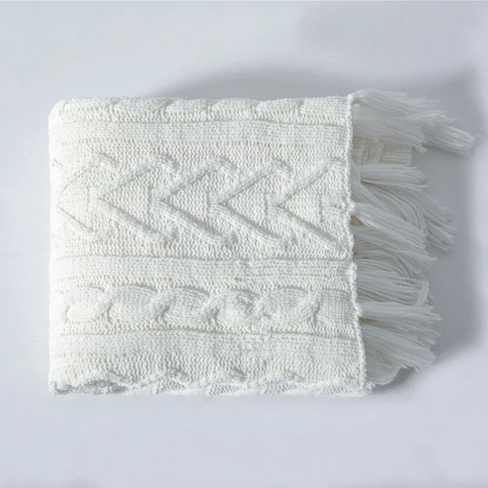 HeartCozy Blanket – Luxe Chenille Blanket with Heart Fringes Norvo